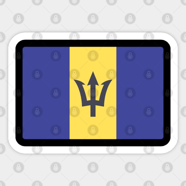 FLAG OF BARBADOS Sticker by Just Simple and Awesome